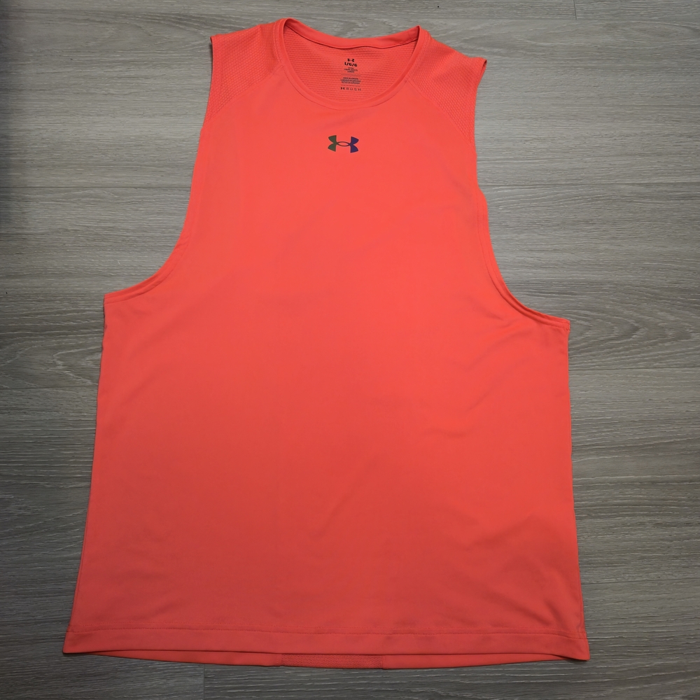 Under Armour Men's Coral Tank Top Rush Size L Gym Run